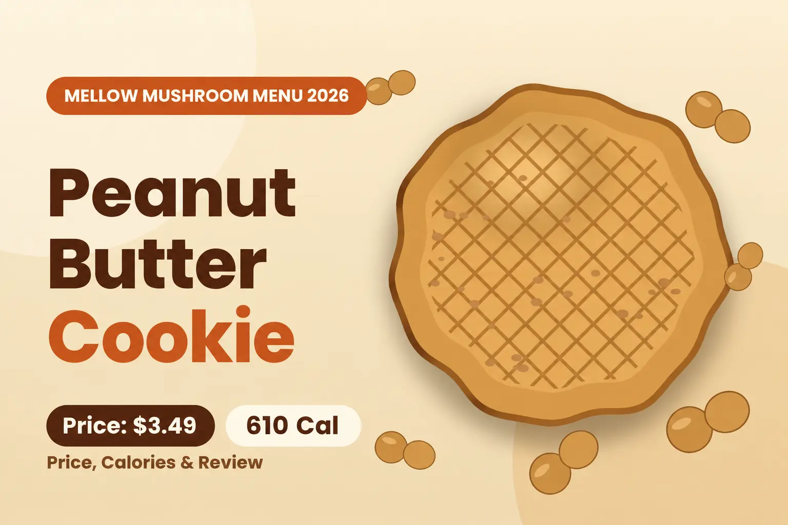 Mellow mushroom peanut butter cookie