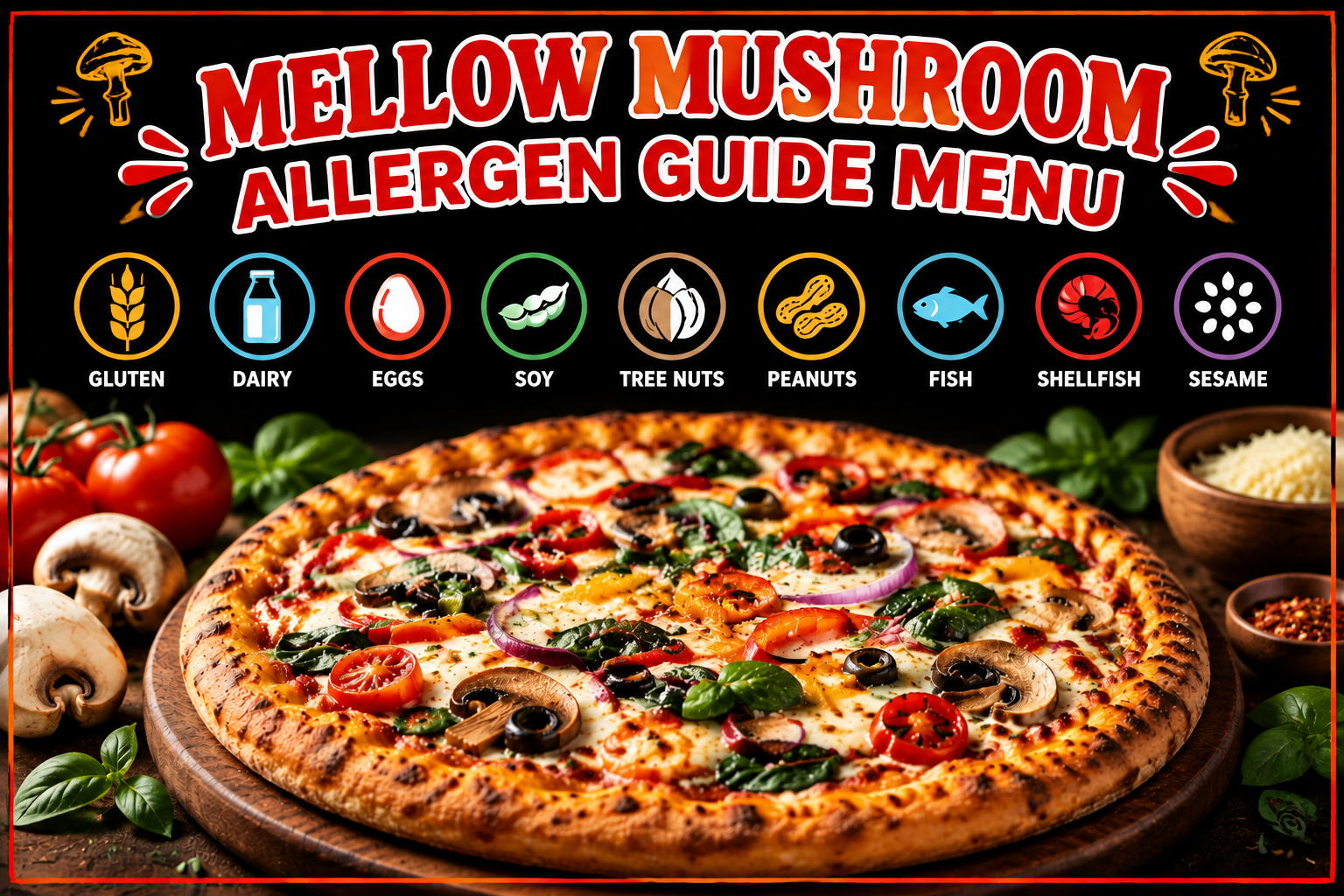 Mellow Mushroom Allergen Guide Menu
